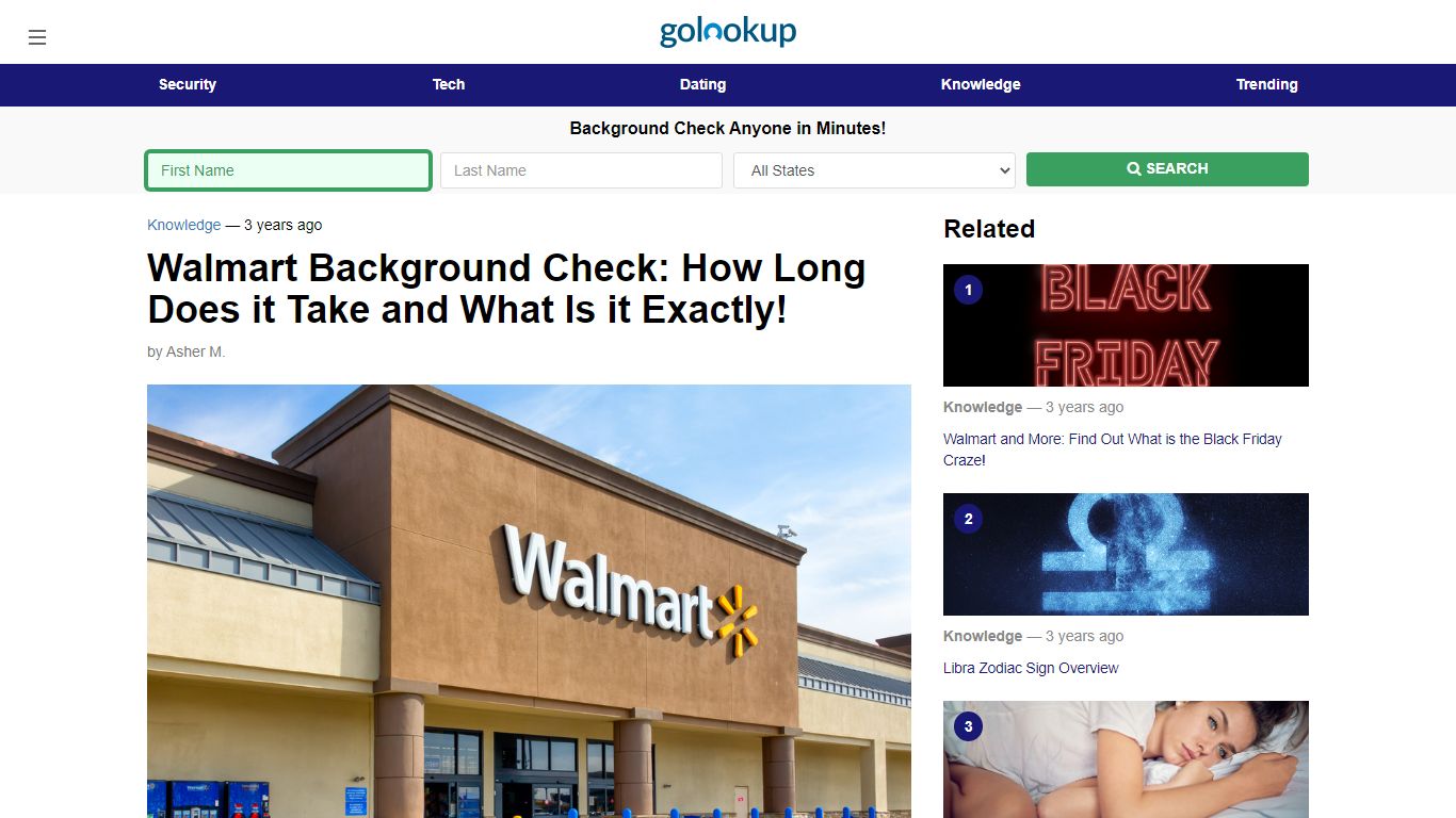 Walmart Background Check, Background Check Walmart - GoLookUp